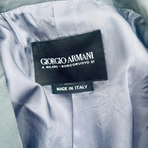 Giorgio Armani Borgonuovo 21 Women’s Y2K Single Breasted Jacket Slate | Size 10 - Picture 6 of 11